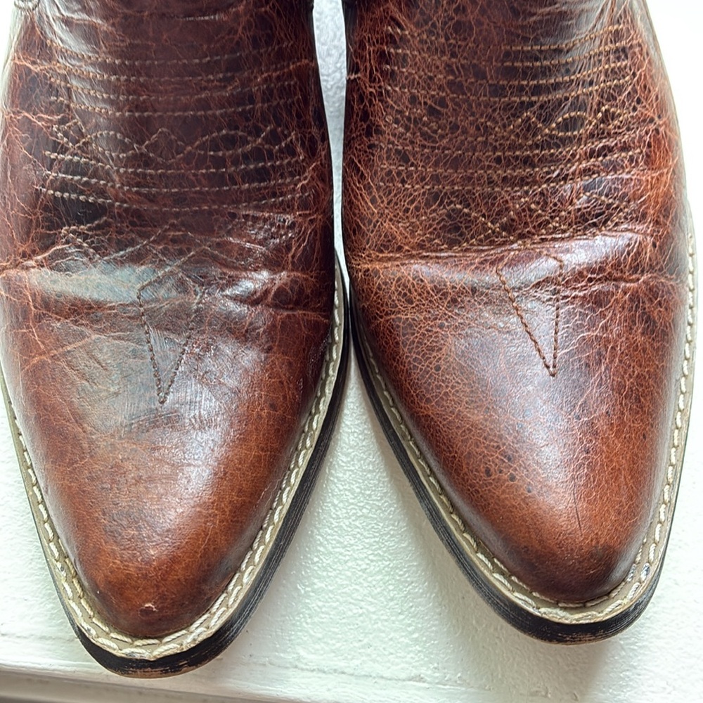 Thomas Cook Women’s Brown Leather Western Booties - Picture 4 of 12